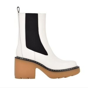 Marc Fisher Fredy Lug Sole White Boot